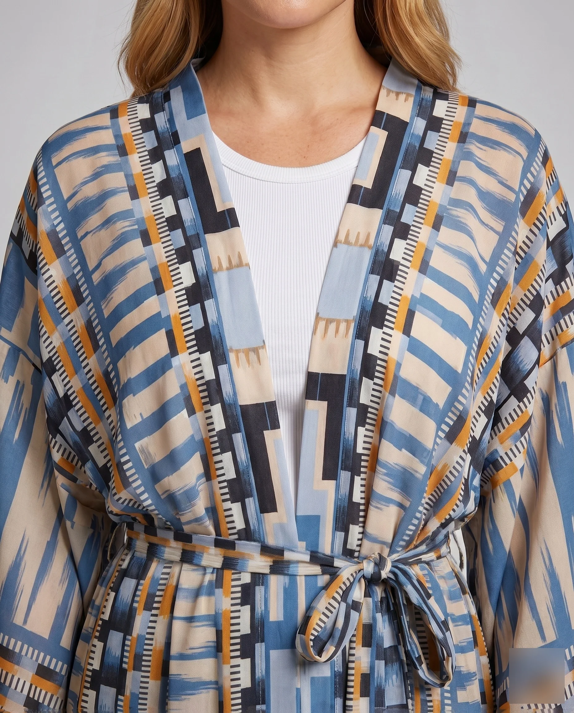 Damen Kaftan aus hochwertiger Baumwolle mit traditionellem Muster R&B - Image 3