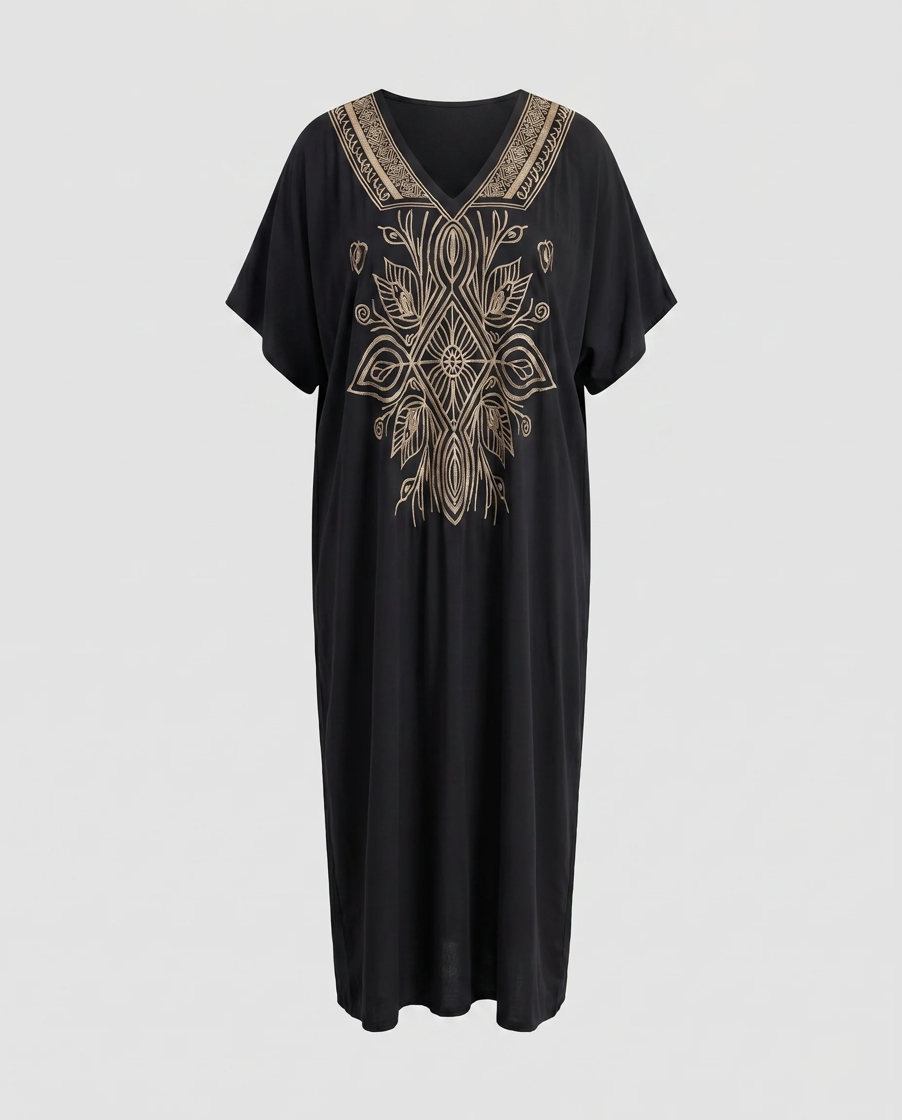 Damen Kaftan mit aufwendiger floraler Stickerei R&B - Image 4