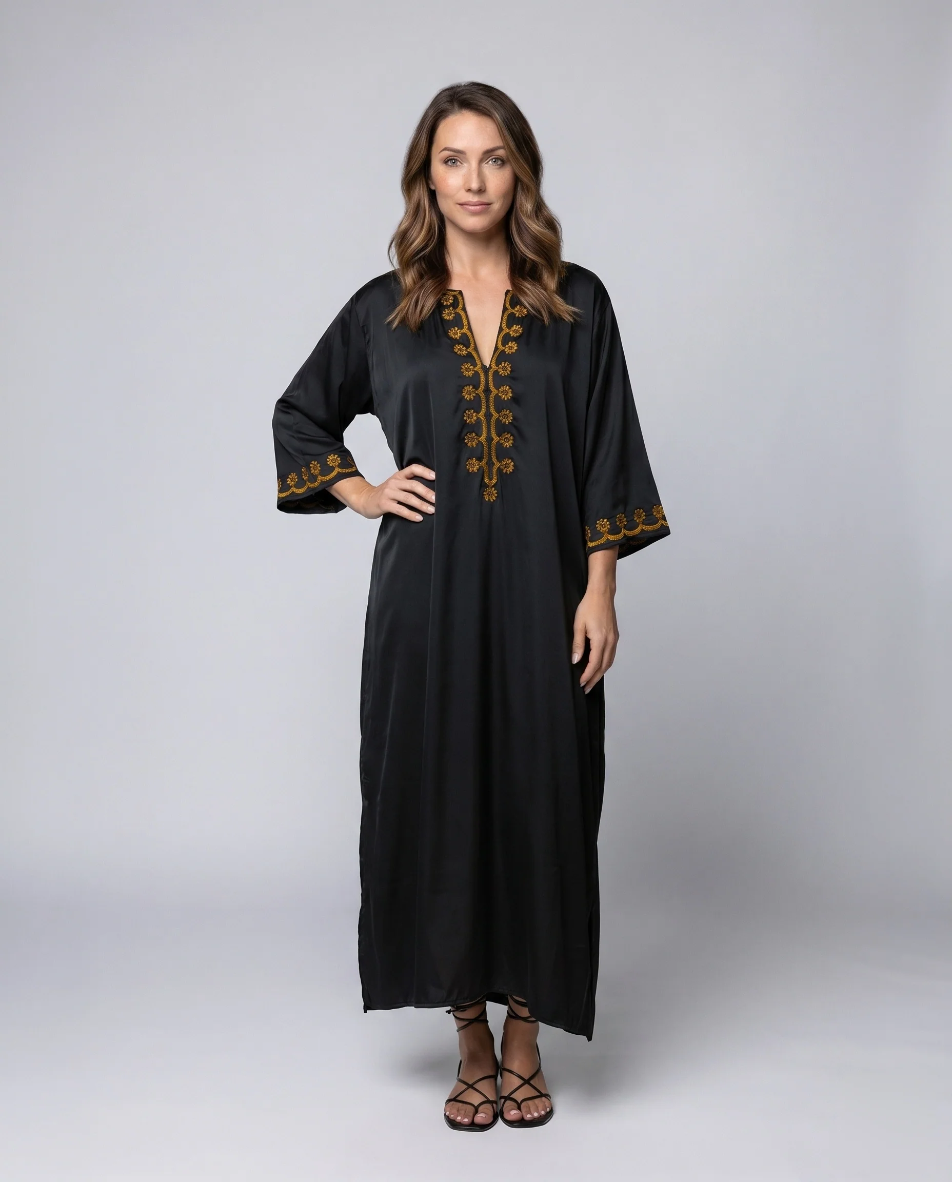 Damen Kaftan mit eleganter Stickerei R&B