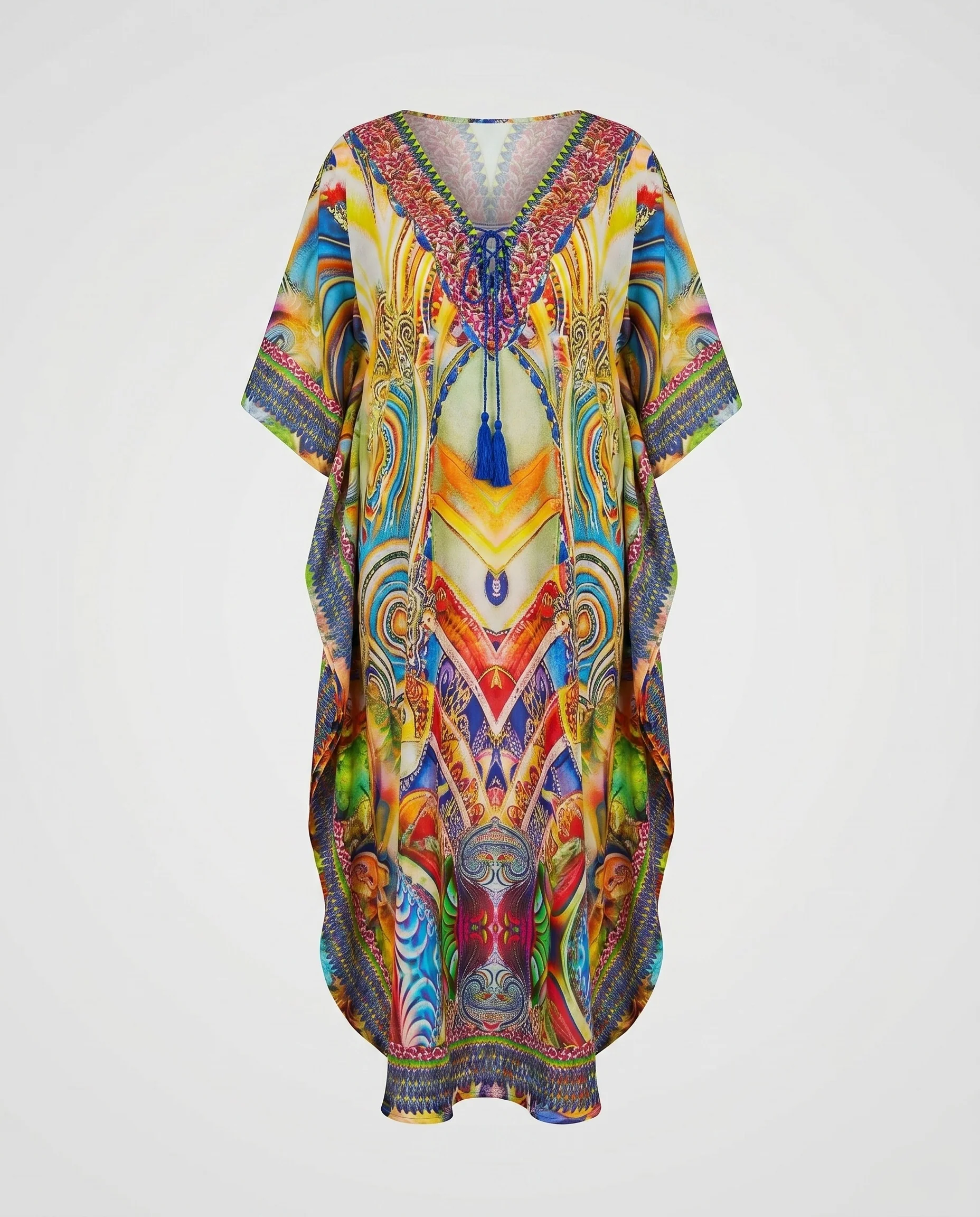 Damen Kaftan mit kunstvollem, buntem Muster R&B - Image 5