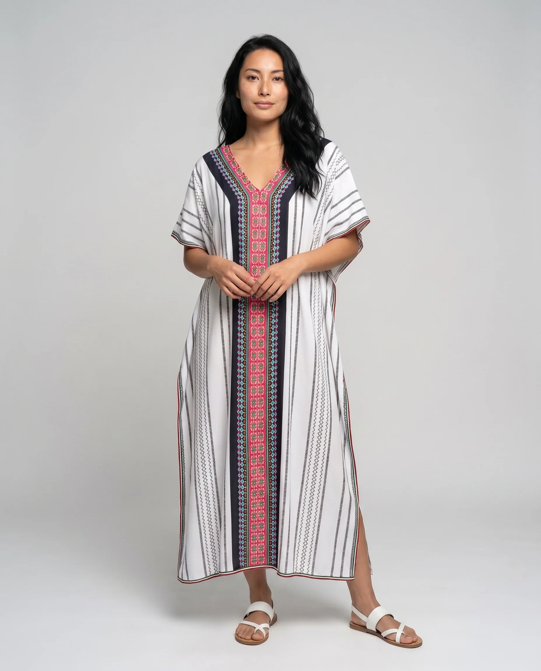 Damen Kaftan mit kunstvoller Bestickung und modernem Schnitt R&B
