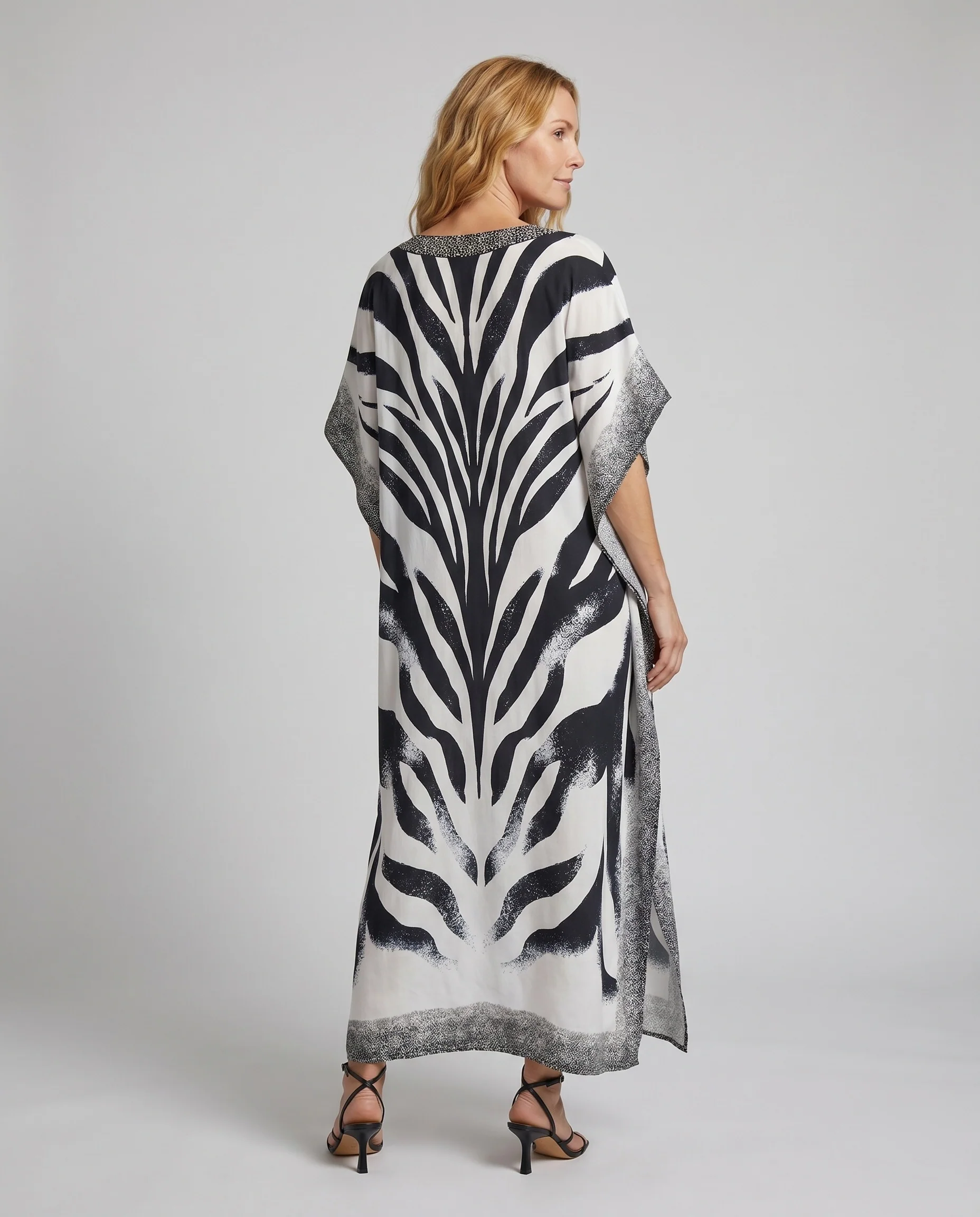 Damen Kaftan mit schickem Schlangenmuster und weitem Schnitt R&B - Image 4