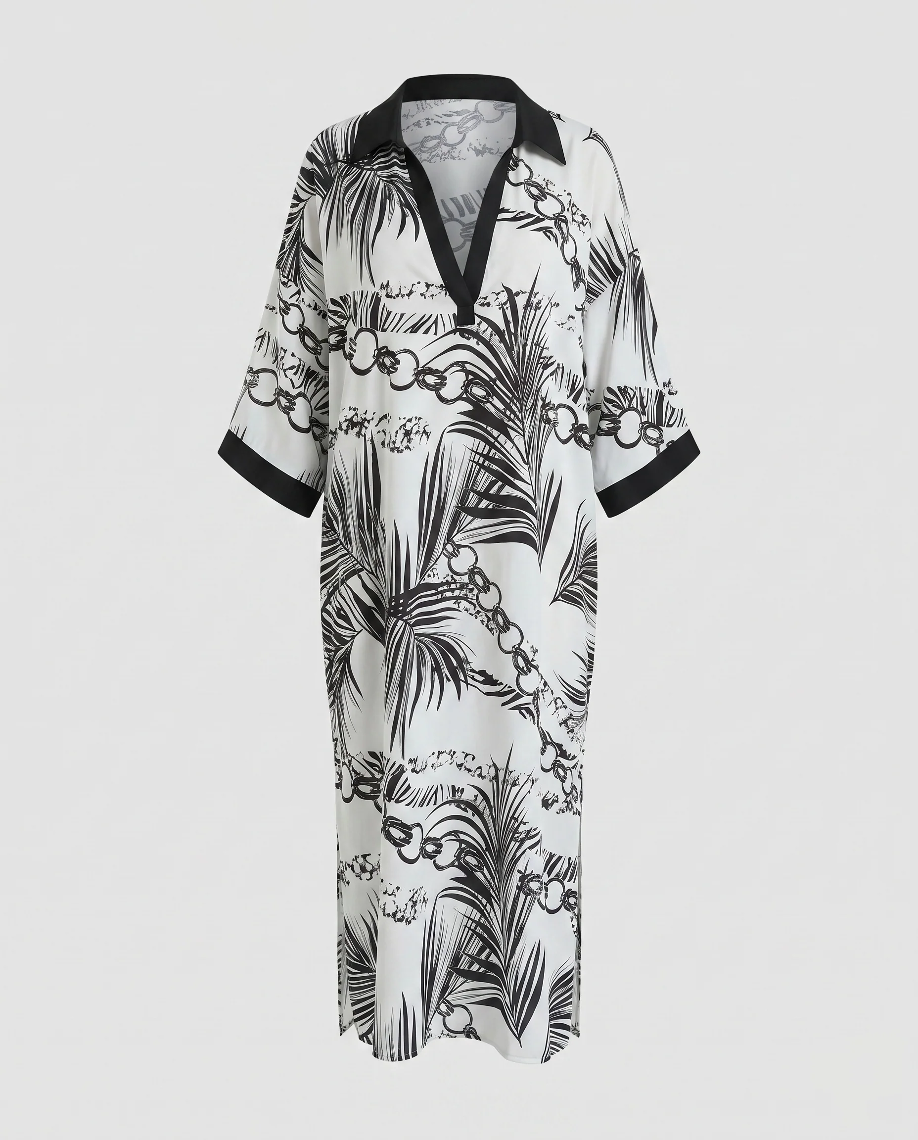 Damen Kaftan mit tropischem Druck und eleganten Design R&B - Image 5