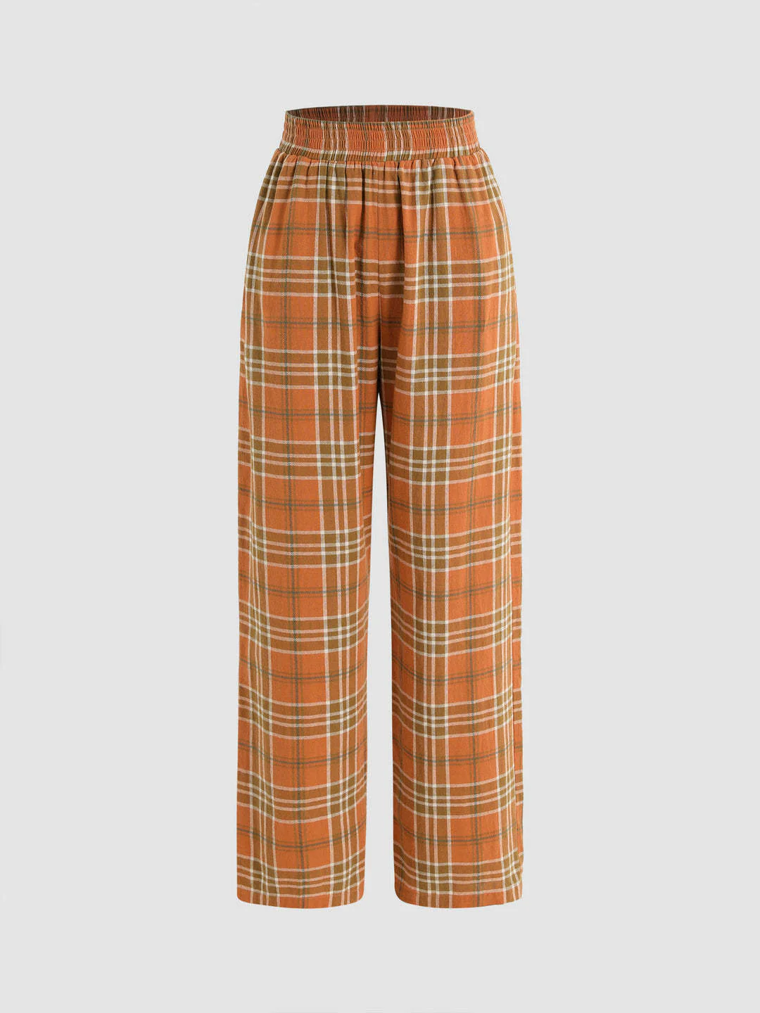 Damen Kariertes Culotte-Hose mit elastischem Bund R&B - Image 6