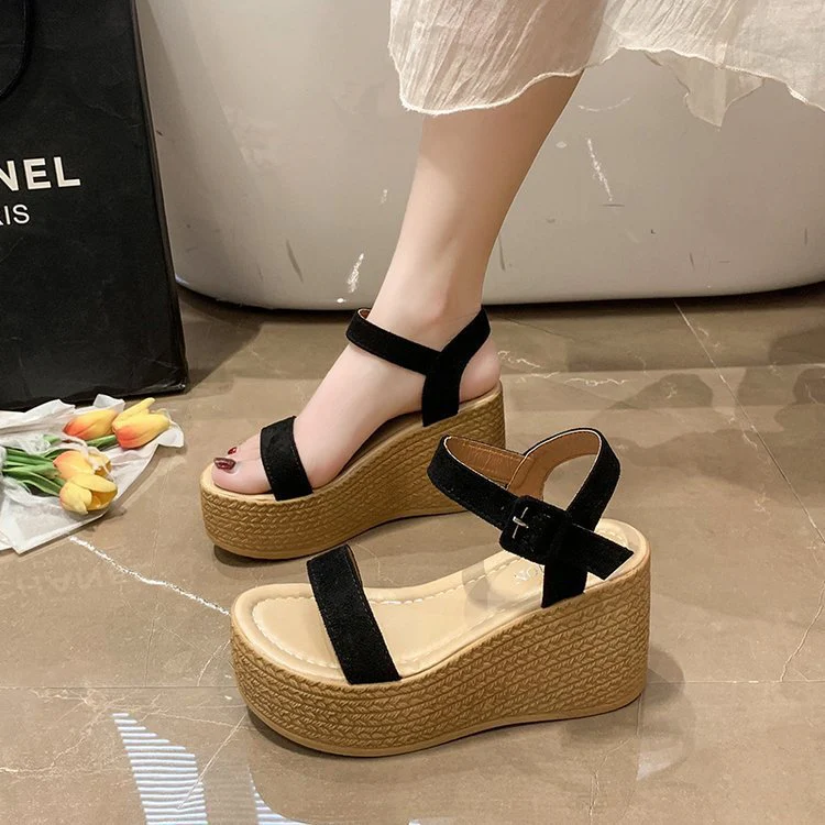 Damen Keil-Sandaletten mit komfortablem Fußbett und elegantem Riemchenverschluss R&B - Image 2