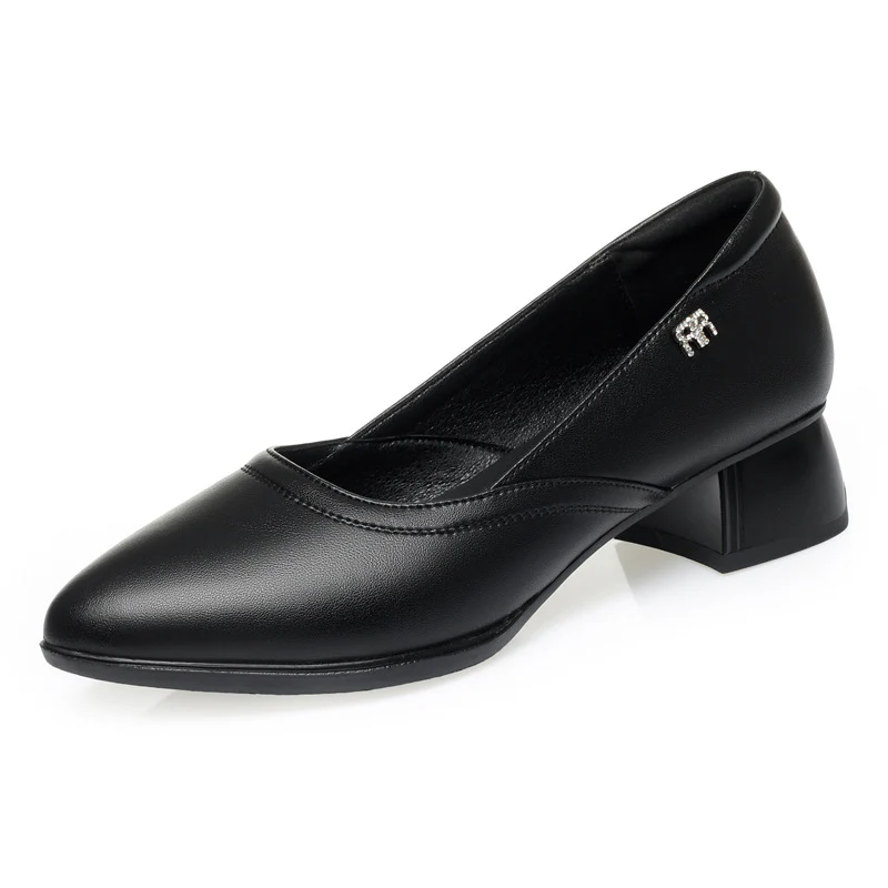 Damen klassische Pumps mit elegantem Blockabsatz und modischem Cut-Out-Design R&B - Image 7