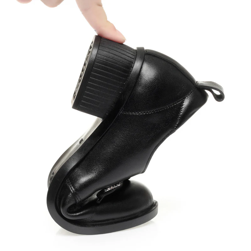 Damen klassische Schnürschuhe mit elegantem Blockabsatz und modischem Detail R&B - Image 5