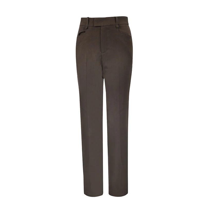 Damen Klassische Stoffhose mit hohem Bund und geradem Bein R&B - Image 5