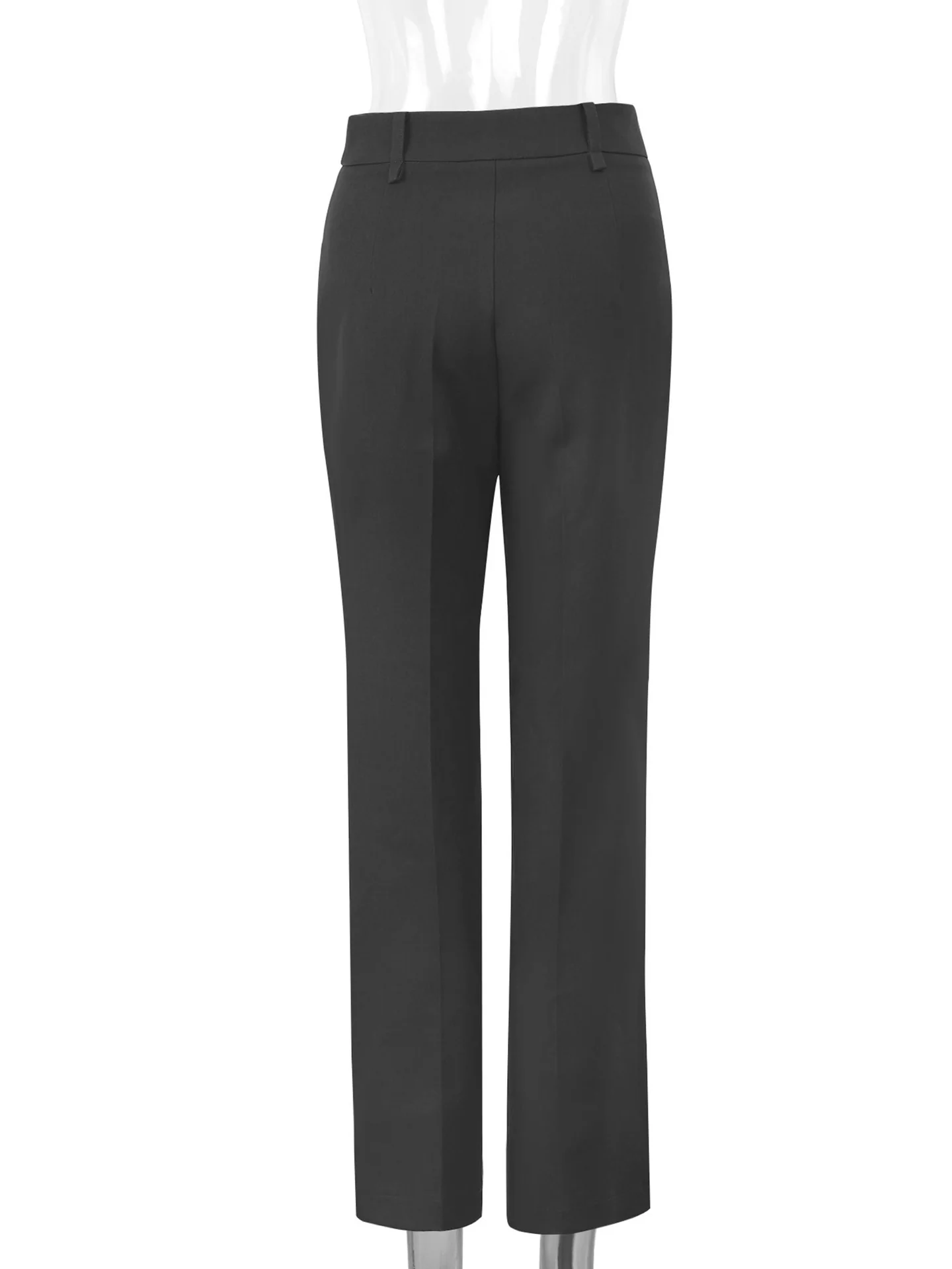 Damen Klassische Stoffhose mit hohem Bund und geradem Bein R&B - Image 6