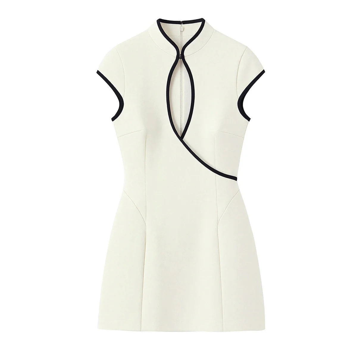 Damenkleid mit dekorativem Schnitt und einzigartigem Reißverschluss R&B - Image 5