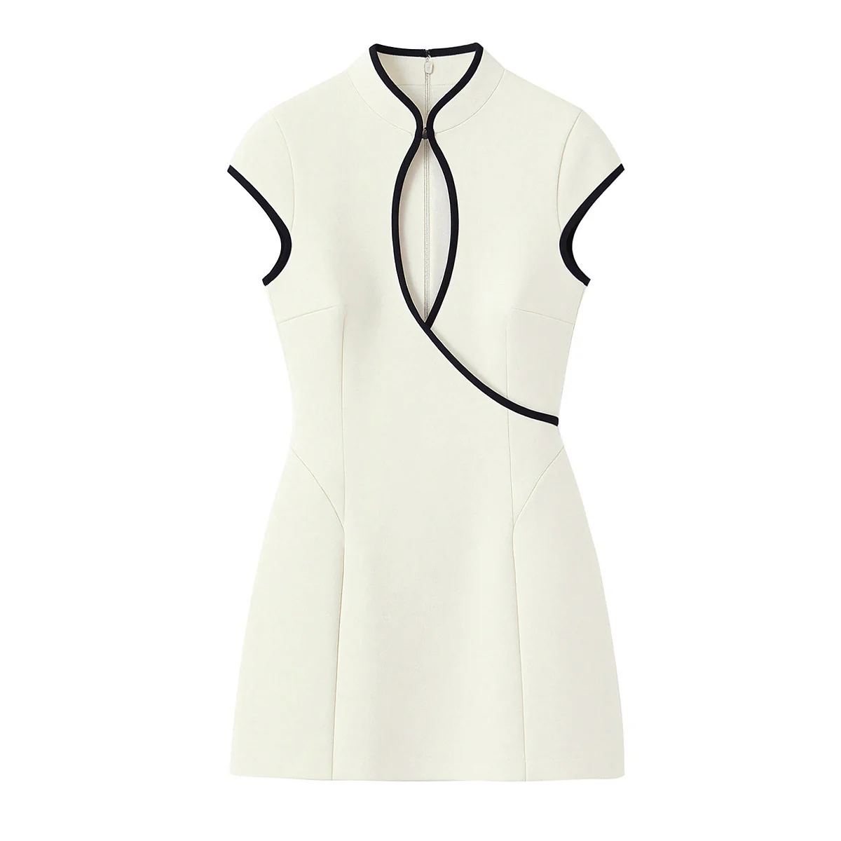 Damenkleid mit dekorativem Schnitt und einzigartigem Reißverschluss R&B - Image 6