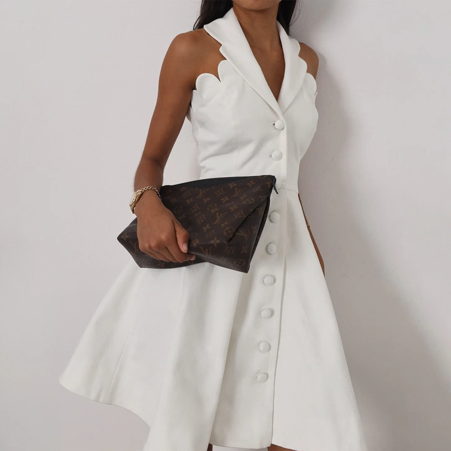 Damen Kleid mit schickem Kragen und Knopfdetails R&B - Image 6