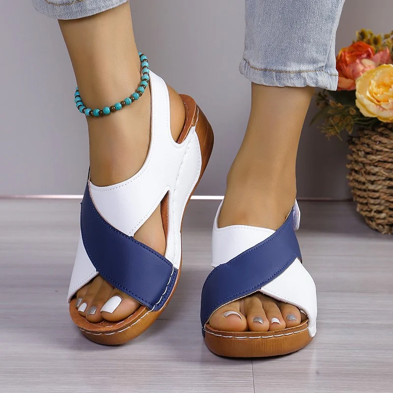 Damen Klimatisierte Sandalen mit offenem Zehenbereich und elastischem Riemendesign R&B - Image 2