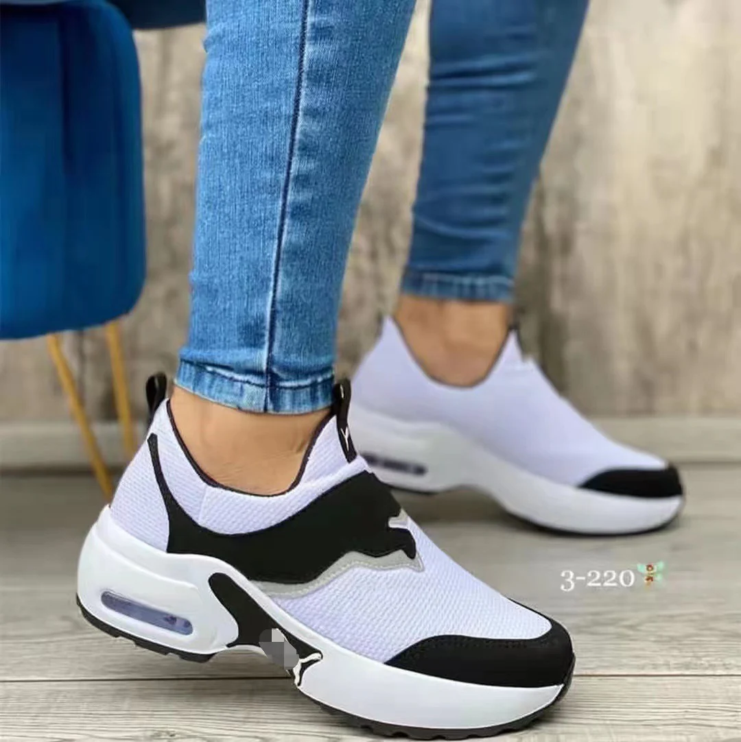 Damen Komfort-Sneaker mit atmungsaktivem Mesh-Obermaterial und gepolsterter Sohle R&B - Image 2