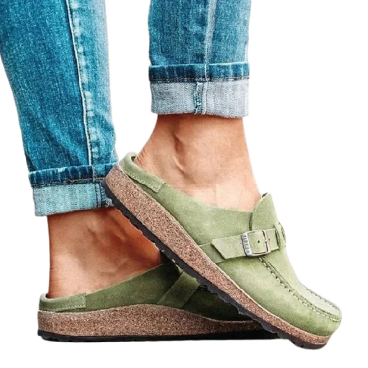 Damen Komfortable Clogs mit anatomischem Fußbett und modischem Schnallen-Design R&B - Image 5