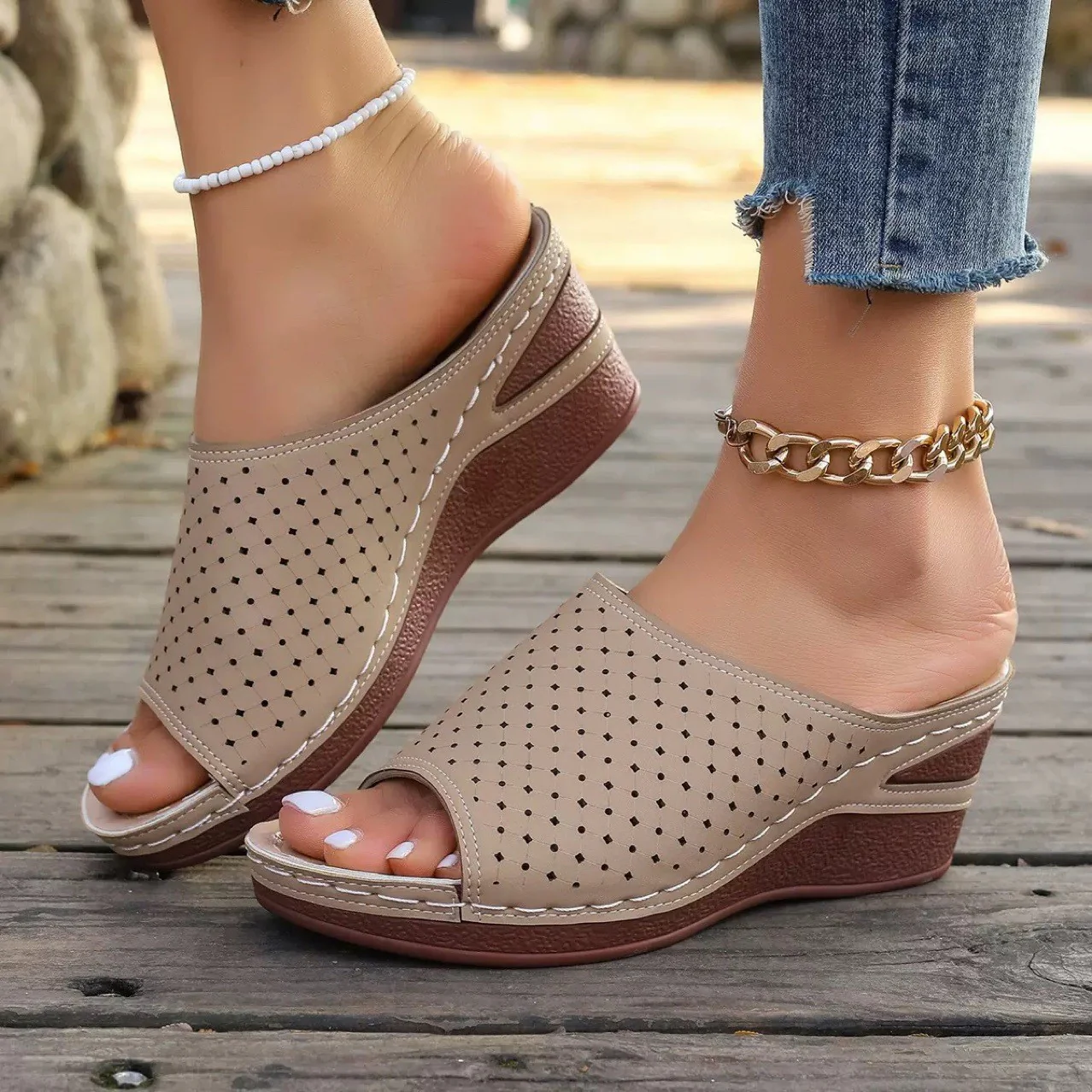 Damen komfortable Clogs mit atmungsaktivem Obermaterial und ergonomischer Sohle R&B - Image 12