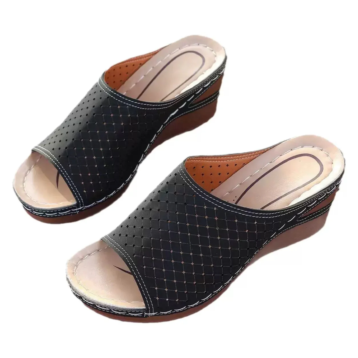 Damen komfortable Clogs mit atmungsaktivem Obermaterial und ergonomischer Sohle R&B - Image 5