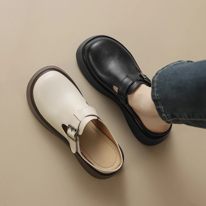 Damen Komfortable Clogs mit modischer Schnallenverzierung und rutschfester Sohle R&B - Image 4