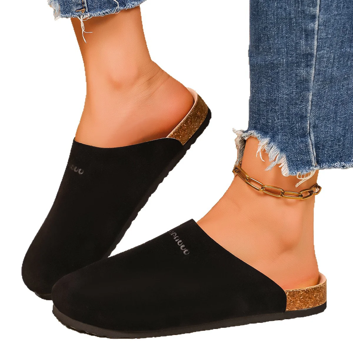 Damen Komfortable Clogs mit weichem Veloursleder und rutschfester Sohle R&B - Image 5