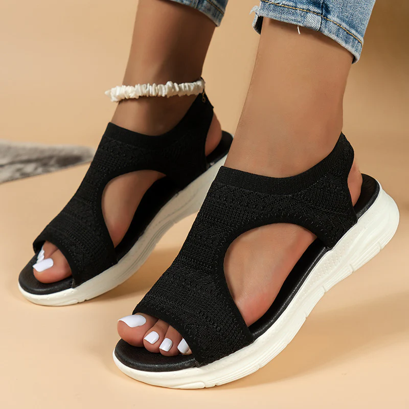 Damen Komfortable elastische Sandalen mit atmungsaktiver Oberflächenstruktur R&B - Image 8