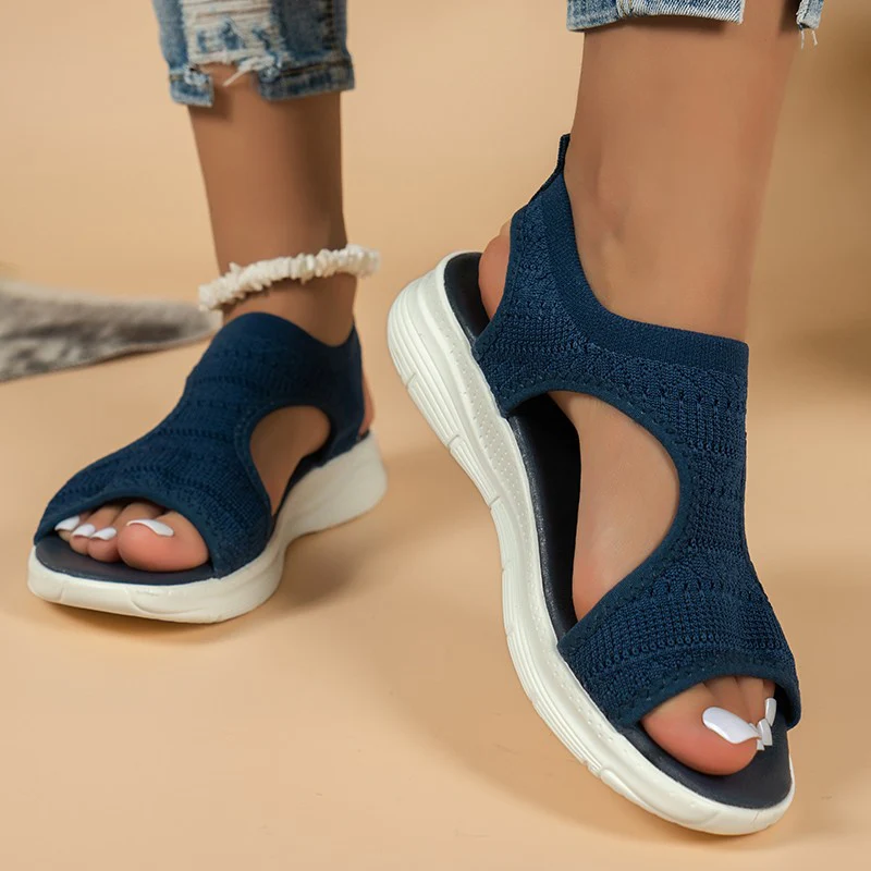 Damen Komfortable Freizeitsandalen mit atmungsaktivem Strickdesign R&B - Image 7