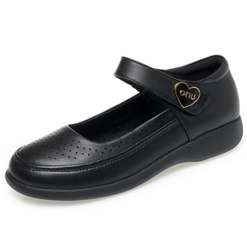 Damen Komfortable Mary Jane Ballerinas mit atmungsaktiven Perforationen und verstellbarem Riemen R&B - Image 6