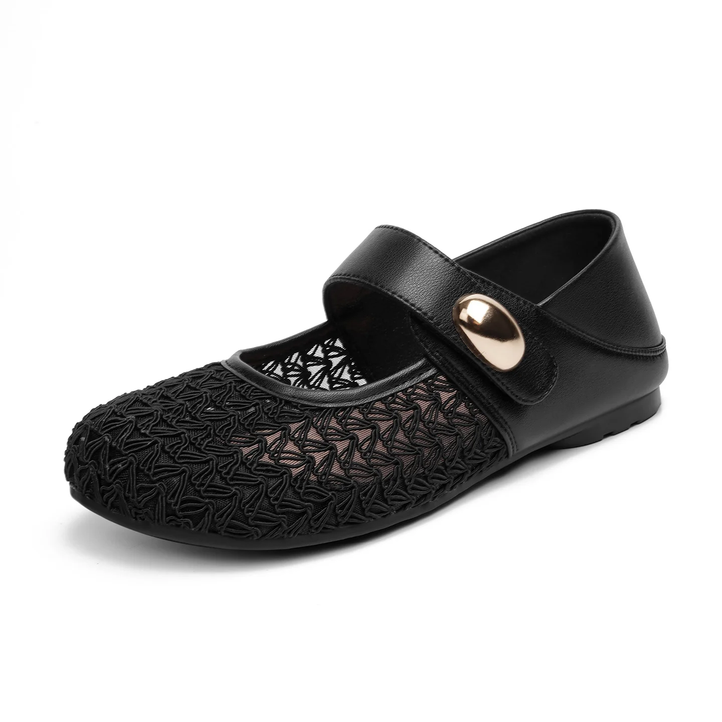 Damen Komfortable Mary Jane Ballerinas mit verstellbarem Riemen und elegantem Dekor R&B - Image 5