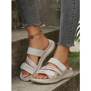 Damen Komfortable Riemchensandalen mit ergonomischem Fußbett und rutschfester Sohle R&B - Image 8