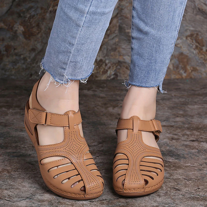 Damen komfortable Riemensandalen mit atmungsaktiver Oberflächengestaltung und ergonomischer Sohle R&B - Image 4