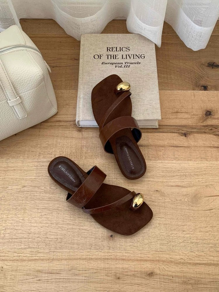 Damen Komfortable Sandalen mit dekorativem Riemen und ergonomischer Sohle R&B - Image 7