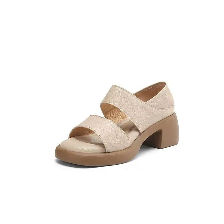 Damen Komfortable Sandalen mit modischen Riemen und bequemer Blockabsatz R&B - Image 5