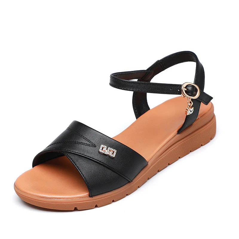 Damen Komfortable Sandalen mit verstellbarem Riemen und anatomischem Fußbett R&B - Image 7