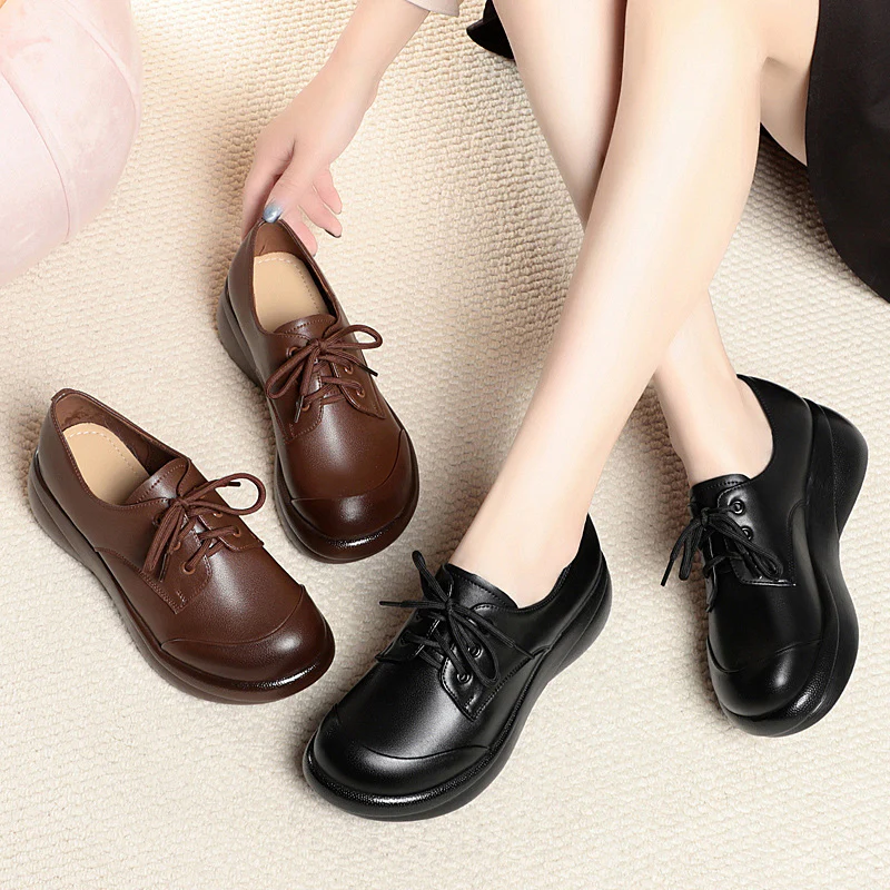 Damen Komfortable Schnürschuhe mit leichtem Wedge-Design und rutschfester Sohle R&B - Image 3