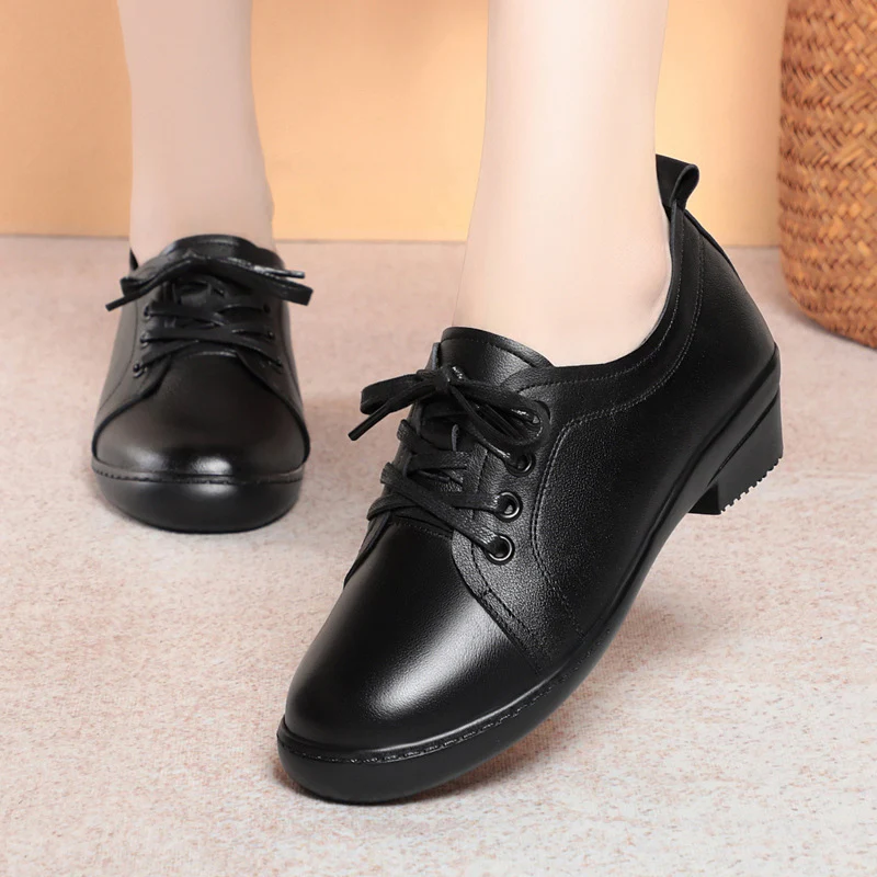 Damen Komfortable Schnürschuhe mit modischem Design und praktischem Blockabsatz R&B - Image 3
