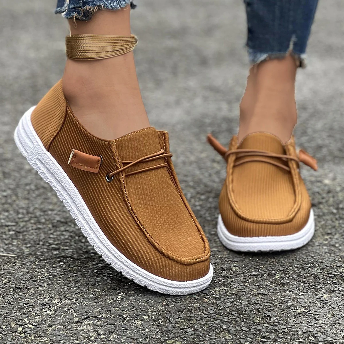 Damen komfortable Slip-On Schuhe mit seitlichem Gummizug und leichtgewichtiger Sohle R&B - Image 8