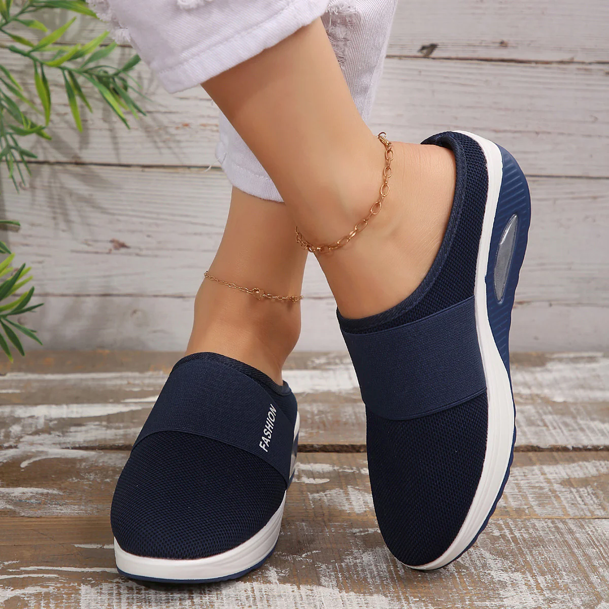 Damen Komfortable Slipper mit atmungsaktivem Obermaterial R&B - Image 11