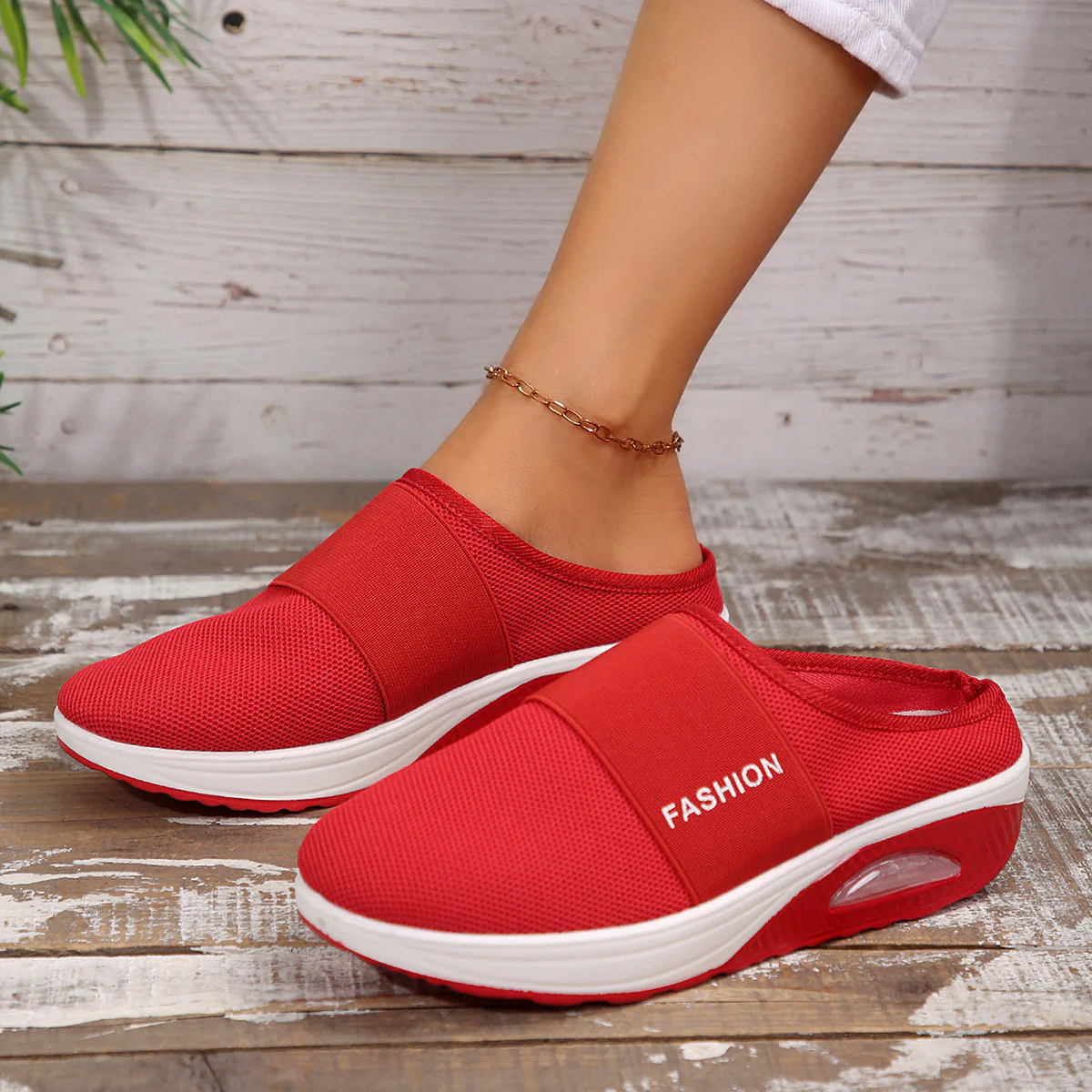 Damen Komfortable Slipper mit atmungsaktivem Obermaterial R&B - Image 13