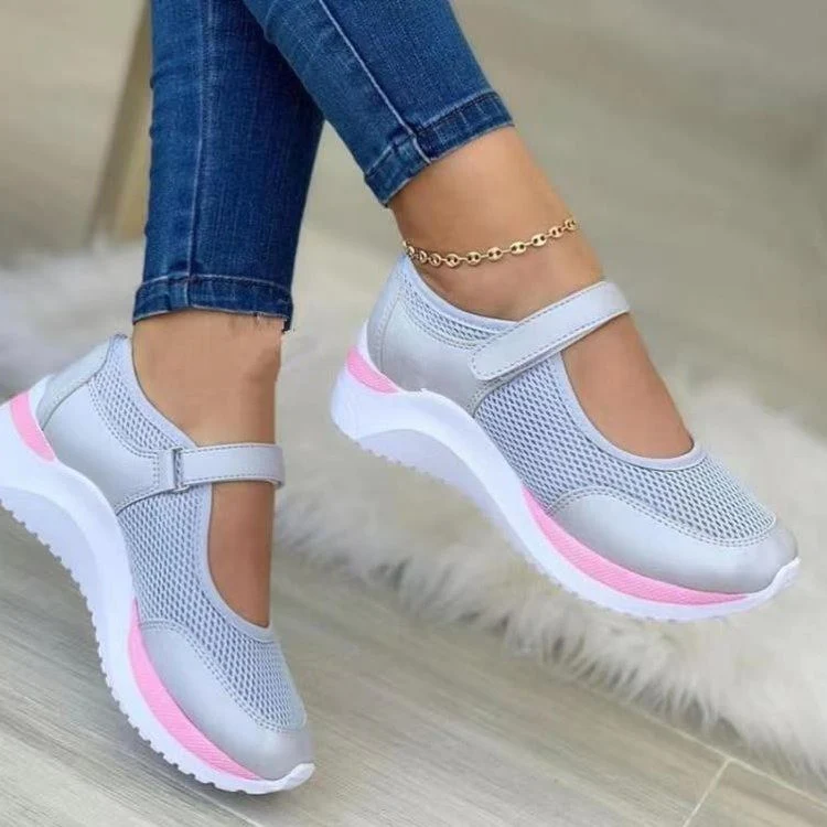 Damen Bequeme Sneaker mit verstellbarem Riemen und atmungsaktivem Obermaterial R&B - Image 3