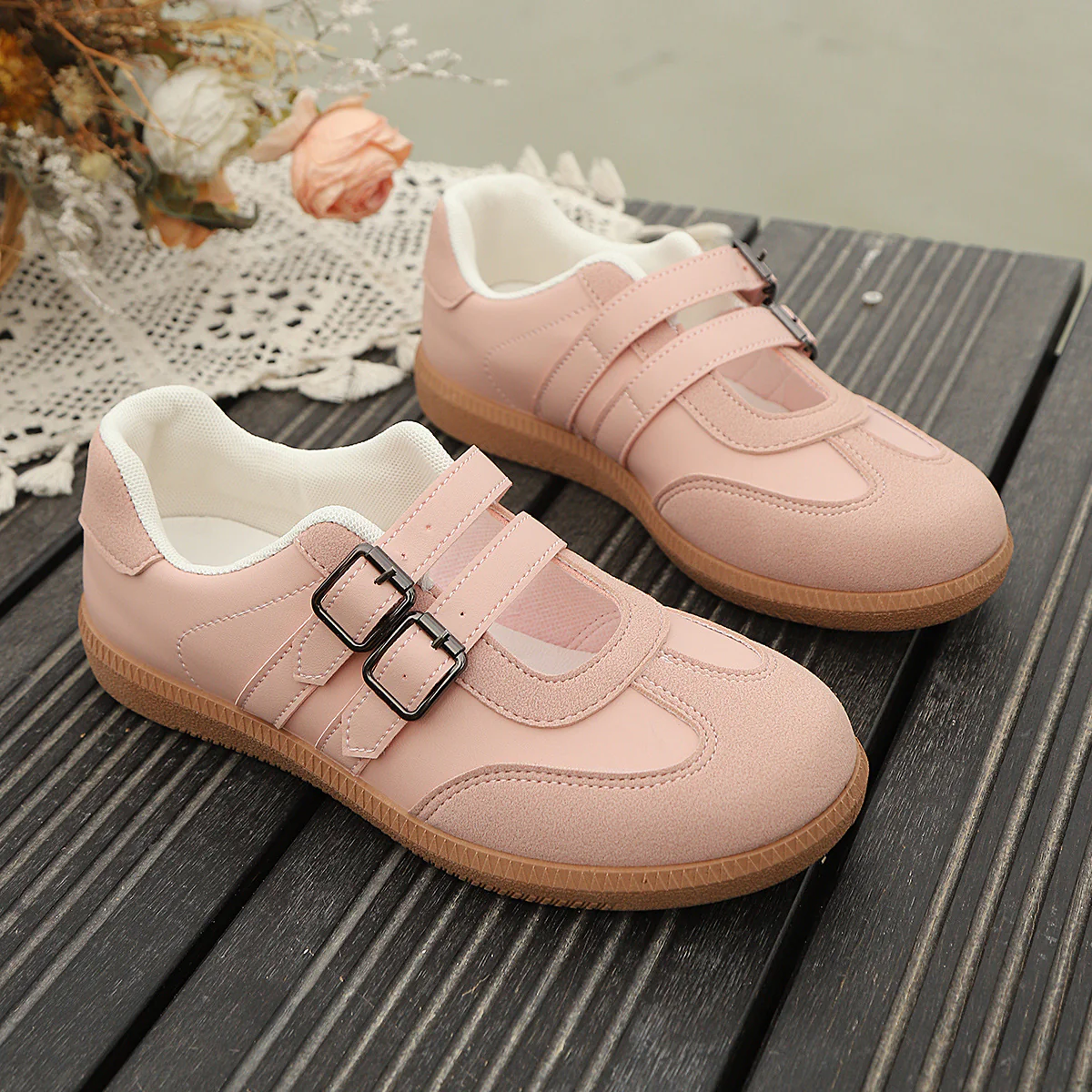 Damen Komfortable Sneakers mit doppeltem Klettverschluss R&B - Image 7