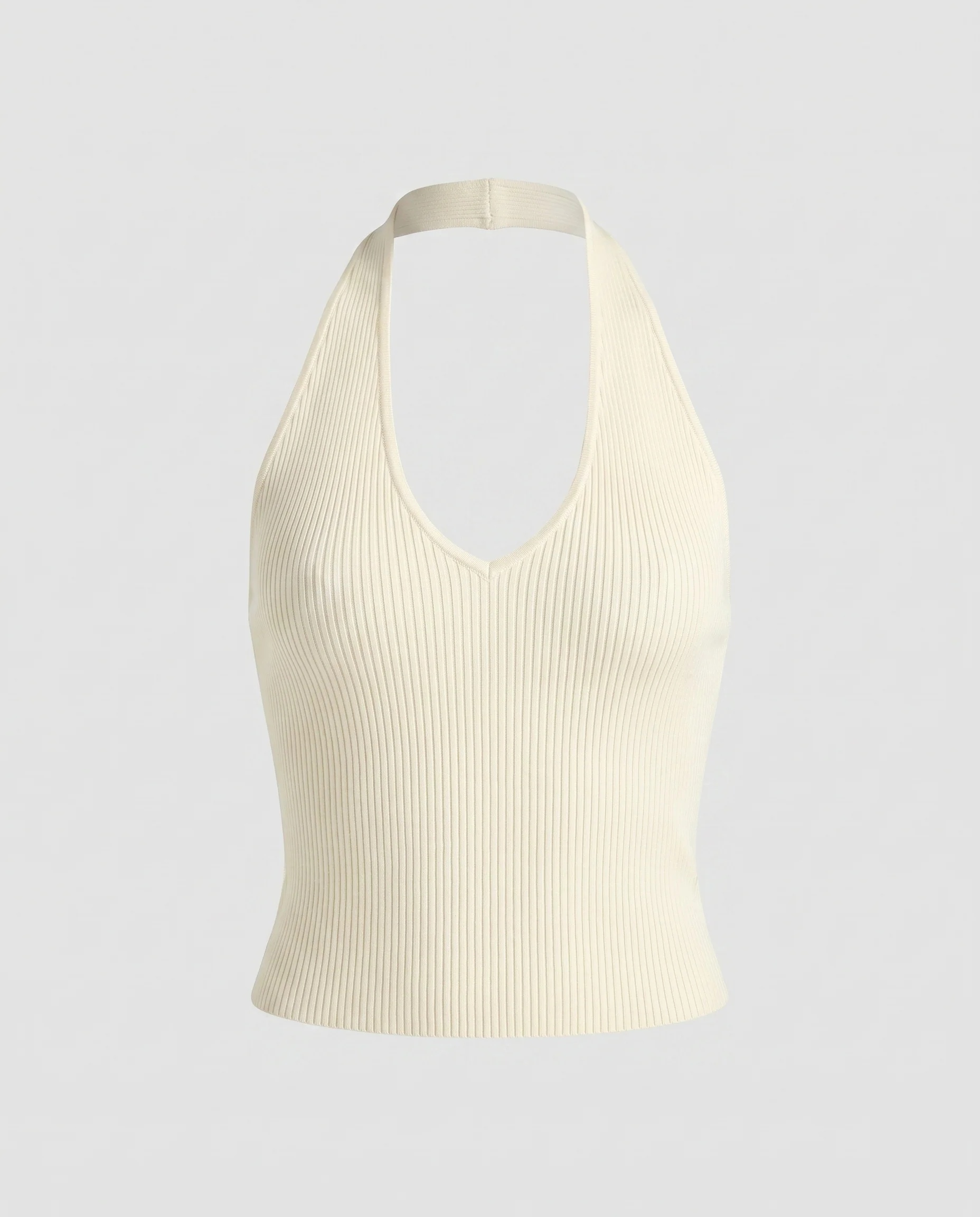 Damen körpernahes Stricktop mit tiefem V-Ausschnitt - Image 5