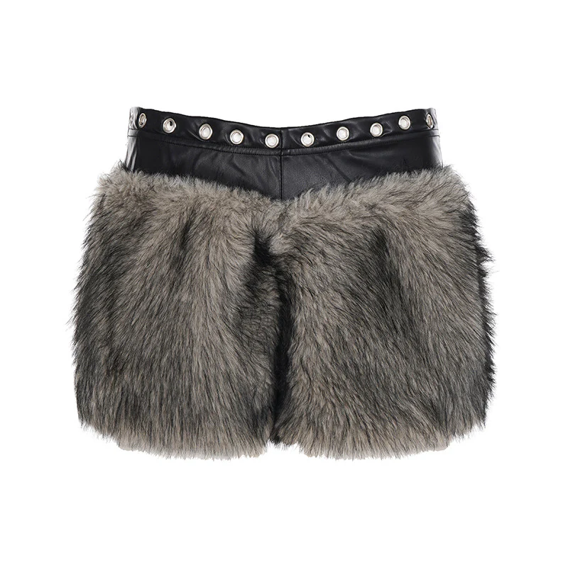 Damen Kunstfell-Shorts R&B - Image 10