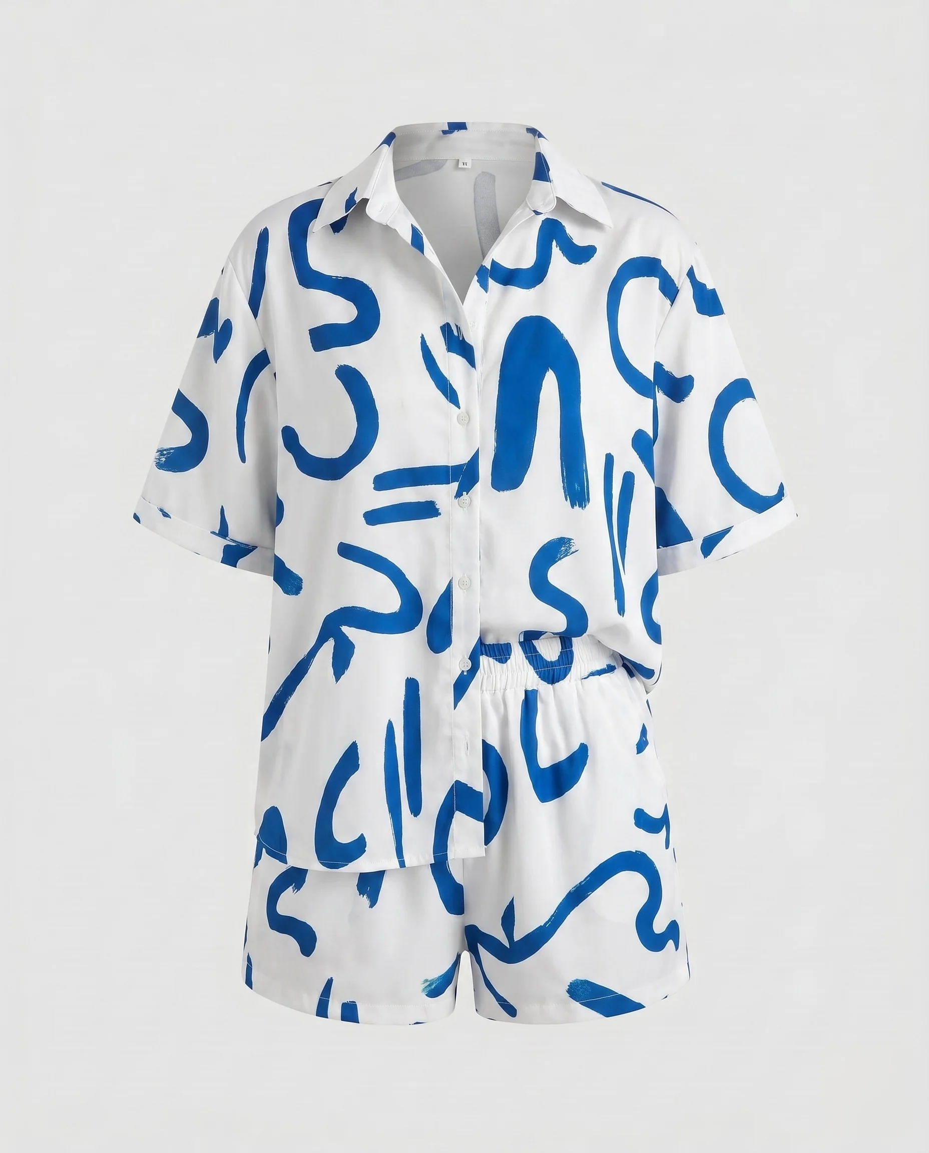 Damen Kurzarm Hemdblusenkleid R&B - Image 9