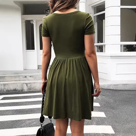 Damen Kurzarm Kleid R&B - Image 3