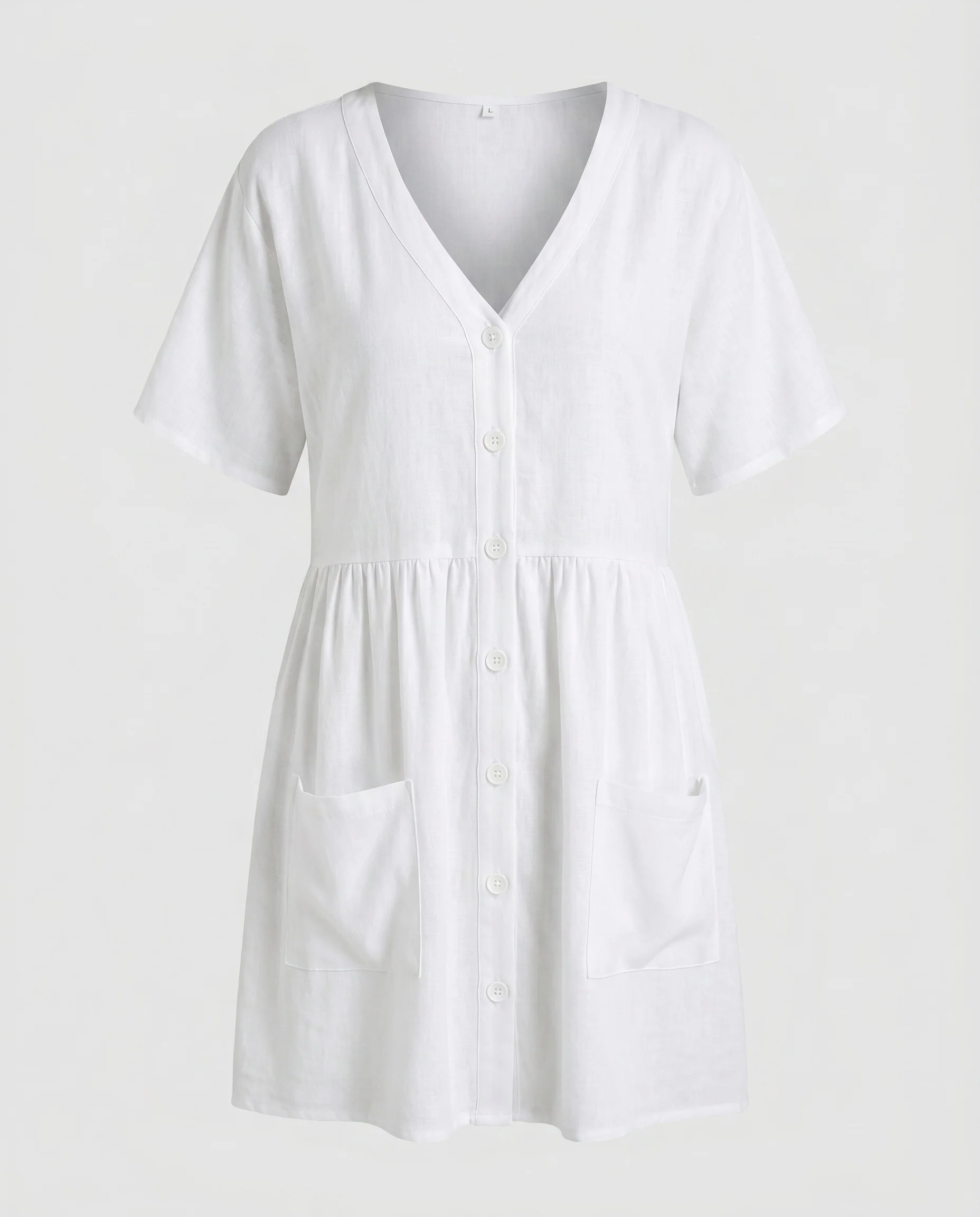Damen Kurzarm Kleid mit Herzmotiv und praktischen Taschen R&B - Image 6