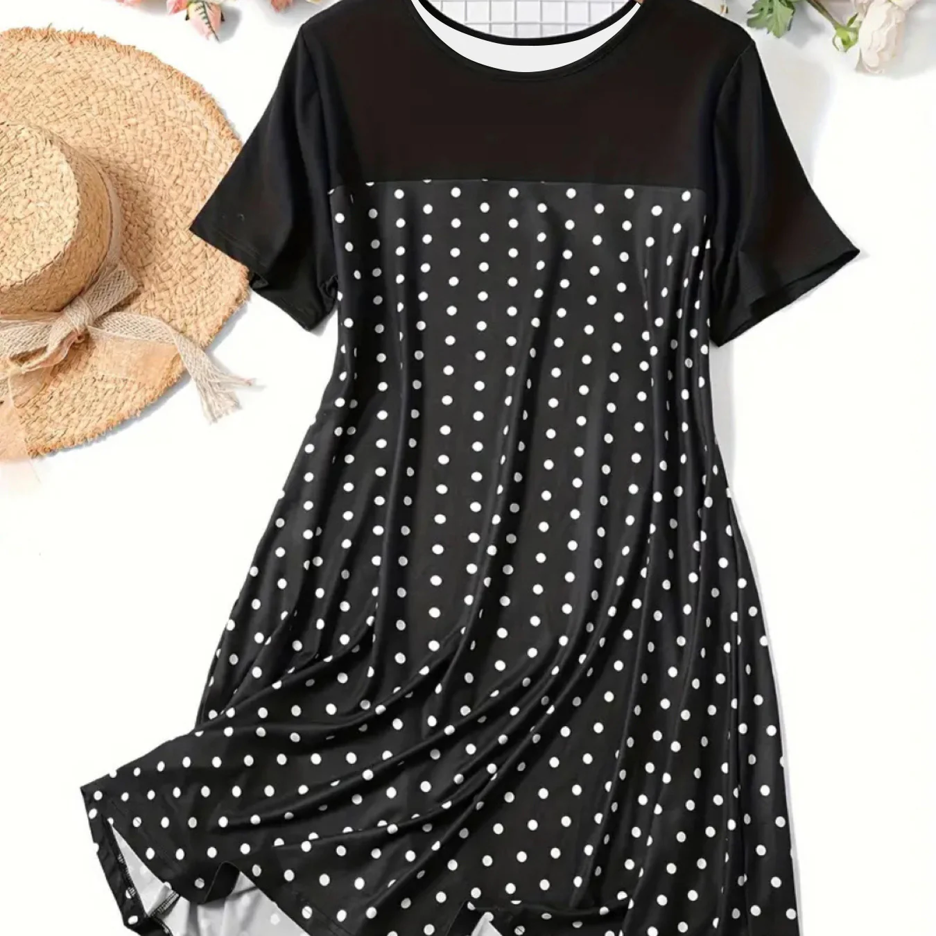 Damen Kurzarm Kleid mit Punkten R&B - Image 3