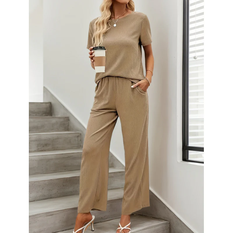 Damen Kurzarm-Overall mit Rüschendetails und Bindegürtel R&B - Image 11