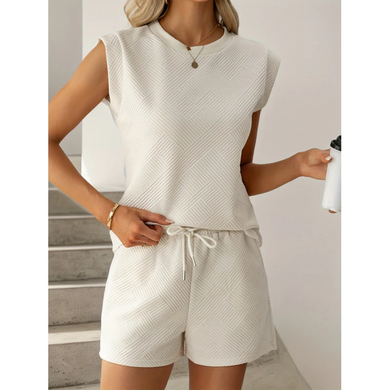 Damen Kurzarm-Overall mit Rüschendetails und Bindegürtel R&B - Image 27