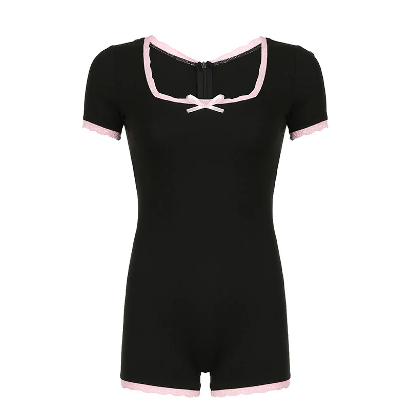 Damen Kurzarm-Schlafbody mit feinen Spitzenakzenten R&B - Image 7