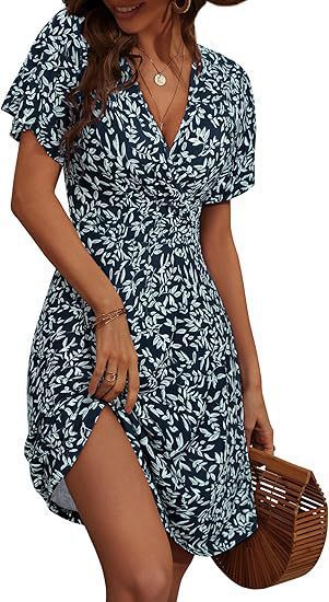 Damen Kurzarm Sommerkleid mit floralem Muster R&B - Image 11