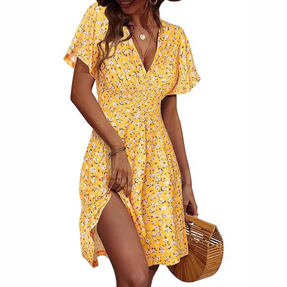 Damen Kurzarm Sommerkleid mit floralem Muster R&B - Image 7